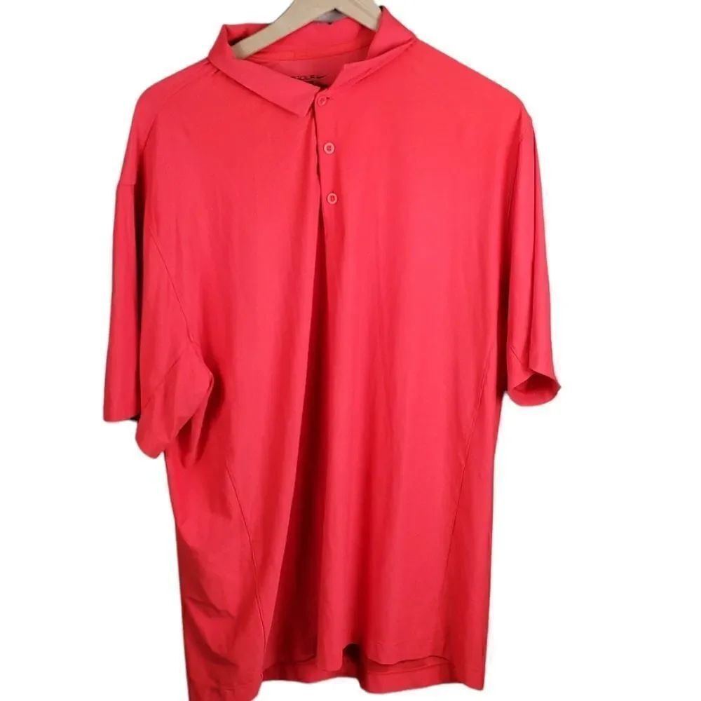 Nike Red Dry Fit Golf Polo Shirt